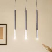 Euluna Thalassa pendellampa 3 lampor G9 svart/krom längs