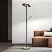 FISCHER & HONSEL LED-golvlampa Dent, svart/guld blad, 180 cm, CCT, 2 l...