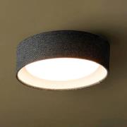 Beacon Lighting Beacon taklampa Uno, mörkgrå, textil, Ø 25 cm, GX53