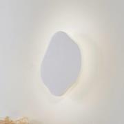 Lindby LED-vägglampa Nielson, vit, gips, 30 x 30 cm