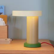 Hübsch Magic LED-bordslampa, ockra/sand/grön, järn