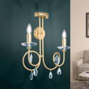 ORION Förgylld, vacker vägglampa VIOLETTA med 2 ljus