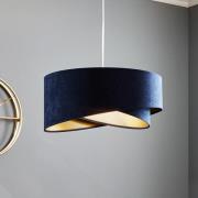 Maco Design Hänglampa Vivien, tvåfärgad, blå/guld