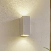Lucande utomhusvägglampa Xava, upp/ned, vit, 2 lampor, GU10