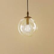EMIBIG LIGHTING Pendellampa Glassy, svart, klar, glas, Ø 14 cm, E14