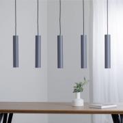 Argon Hänglampa Brenta, grå, stål, längd 110 cm, 5 lampor