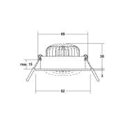 BRUMBERG LED infälld spot BB35 RC anslutningsdosa texturerad vit