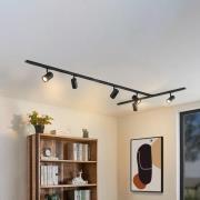 Lindby skensystem Linaro, GU10, 6 lampor, svart, T-formad