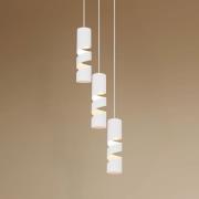 Trio Lighting Stream hänglampa, vit, Ø 28 cm, 3 lampor, metall, GU10