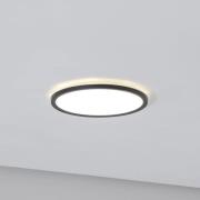 TK Lighting Aqua LED-panel, Ø 30 cm, svart, metall/plast, CCT dimbar