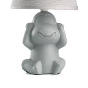 ONLI Bordslampa Monkey, grå, keramik, 28 cm hög, E14