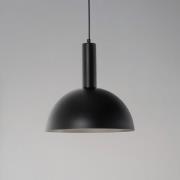 SIGMA Vitrum cupola M hänglampa, svart, halvcirkelformad, Ø 30 cm