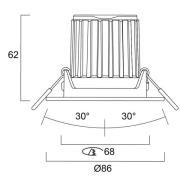 Sylvania LED-inbyggnadslampa Start, svart, IP44, CCT dimbar