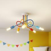 HELAM Taklampa Oxford 5 lampor färgglad