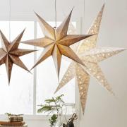 STAR TRADING Pappersstjärna Decorus utan belysning vit/silver