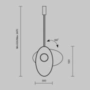 Maytoni Evolution LED-hänglampa, vit/vit, svängbar