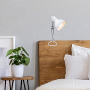 Briloner Fix klämlampa, metallskärm, vit