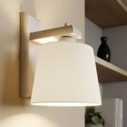 Lamkur Vägglampa Sweden med träställ, gammalvit