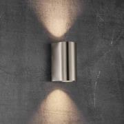 Nordlux Utomhusvägglampa Canto Maxi 2, rostfritt stål