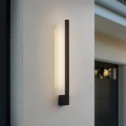 Lindby LED-vägglampa Neano, 60cm, svart, metall, IP54