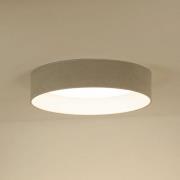 Duolla LED-taklampa Plafond, Soro ljusgrå, Ø 45 cm, 3-stegs dimbar