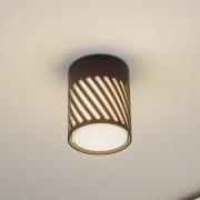 Lindby utomhustaklampa Lurinda, 10,5 cm, svart, aluminium,