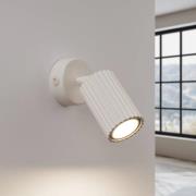 SOLLUX LIGHTING Spotlight till vägg Carbon, beige, utblås 16 cm, ström...