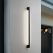 Lindby LED-vägglampa Neano, 120 cm, svart, metall, IP54