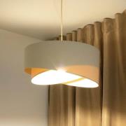 Maco Design Boho hänglampa, kräm/beige, Ø 50 cm, höjd 23 cm, linne