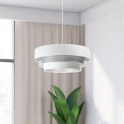 Maco Design Triniti hänglampa, vit/silver, Ø 60 cm, textil