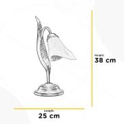 ONLI Alga bordslampa, 1 lampa, järn, glas, Florentine