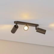 Luminex Link takspotlight, titan-guldfärgad, längd 33 cm, 3 lampor.