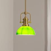 Jupiter Hänglampa Platino, guld/grön, glas, 1 lampa, E27