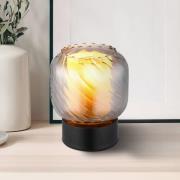 Globo Bordslampa Xia, höjd 17 cm, rökgrå, glas