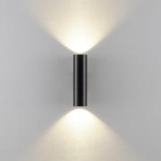 Deko-Light CAN vägglampa, svart, 2 lampor, höjd 22 cm, metall, GU10