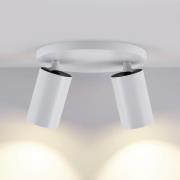 Deko-Light CAN TILT takspotlight, vit, Ø 20 cm, 2 lampor, metall, GU10