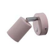 Luminex Spotlight till vägg Fun, rosa, 14 cm hög, justerbar, GU10
