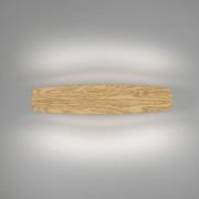 Quitani Persida LED-vägglampa, 48 cm lång, ek, 2.700 K