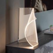 Schuller Valencia Velos II LED-bordslampa, krom, dimmer, metall, plast