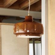 MARKET SET Pendellampa Jimmy, Ø 38 cm, brun, keramik