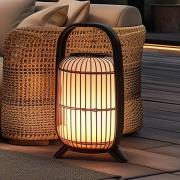Lucande terrasslampa Basket, plast, svart IP44, 64 cm