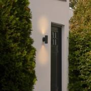 Nordlux Utomhusvägglampa Artilus, svart, aluminium, IP54, upp/ner