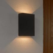 Nordlux LED-utomhusvägglampa Fold Seaside upp/ner, 10 x 15 cm, svart