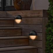 Nordlux Utomhusvägglampa Scorpius Round, svart, plast