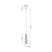 SOLLUX LIGHTING Carbon pendellampa, guldfärgad, Ø 6 cm, aluminium