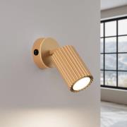 SOLLUX LIGHTING Spotlight till vägg Carbon, guldfärgad, utbländning 16...