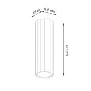 SOLLUX LIGHTING Carbon taklampa, svart, höjd 20 cm, aluminium