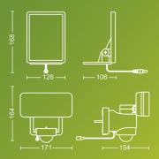 Philips LED-solcellspotlampa Tylus, vit, 5 000 K, sensor