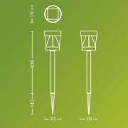Philips LED-solcellslampa Avery, jordspets, svart, IP44