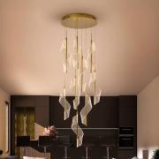 Schuller Valencia LED-hänglampa Velas 9 lampor, guldfärgad, metall, pl...